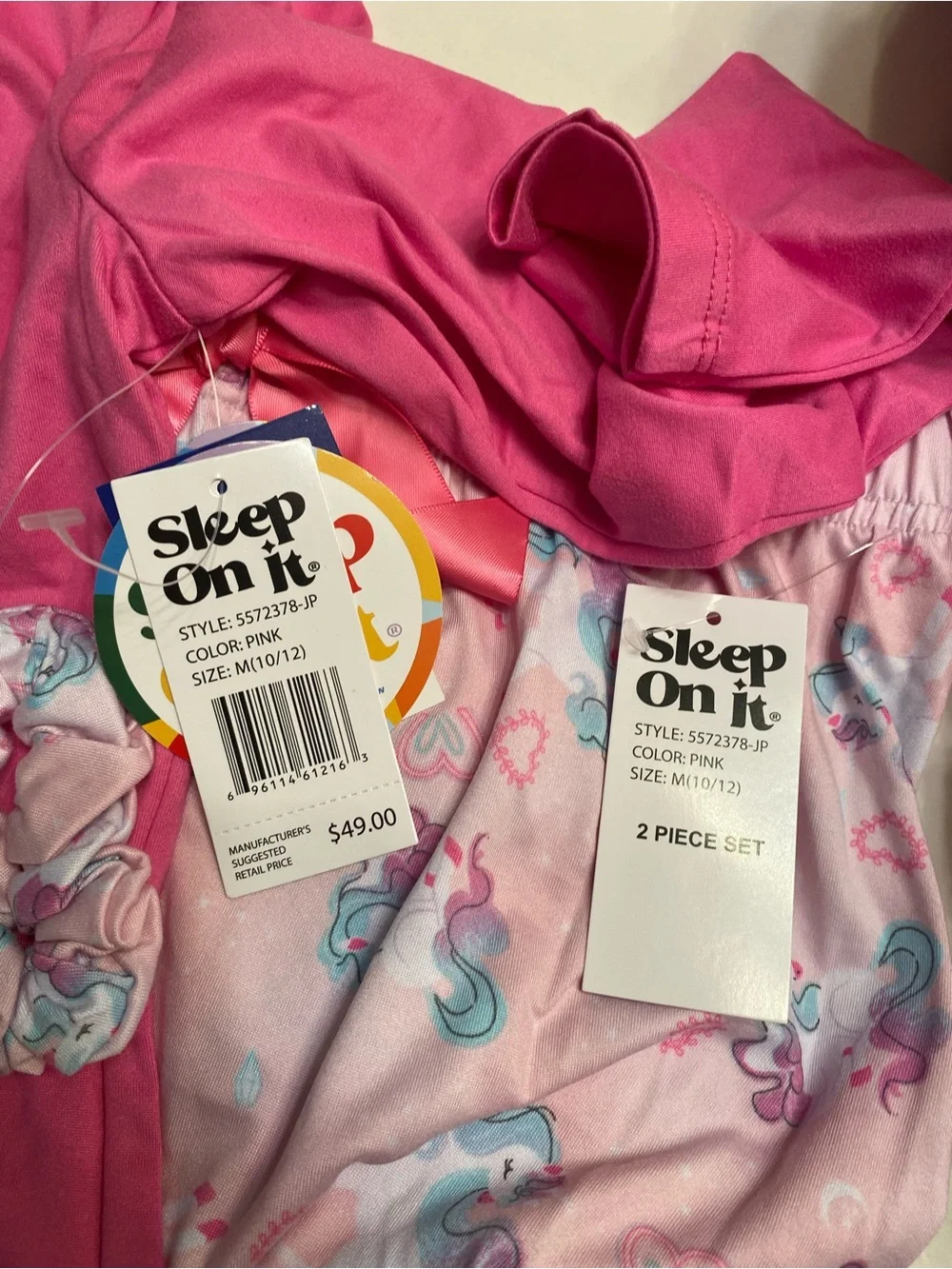 Girls Pink Barbie Pajama & Robe Bundle